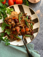 Two-Bean Beef Stir Fry